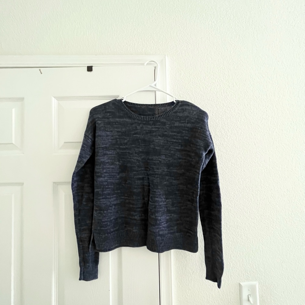 blue marled sweater